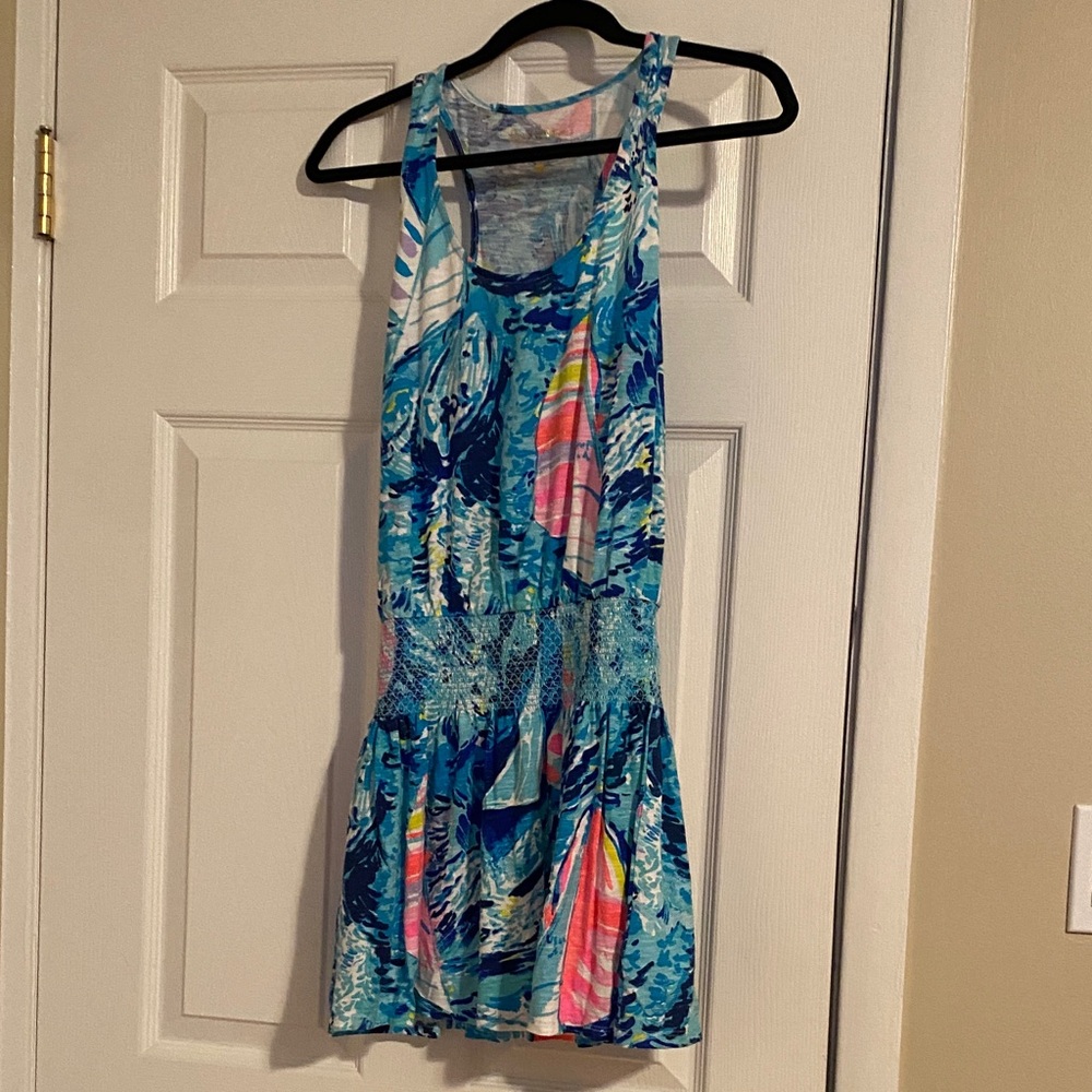 Lilly Pulitzer sailboat minidress.